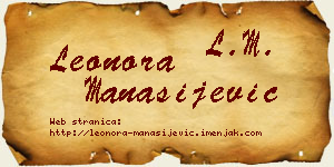 Leonora Manasijević vizit kartica